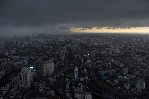 Thaiföld Bangkok 2018 View Bangkok Sky City Sky Rain — Stock Fotó