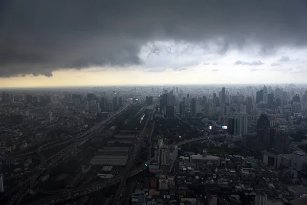 Thaiföld Bangkok 2018 View Bangkok Sky City Sky Rain — Stock Fotó