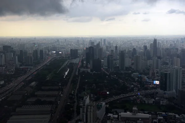バンコク 2018雨の前のバンコクの空と空からの眺め — ストック写真