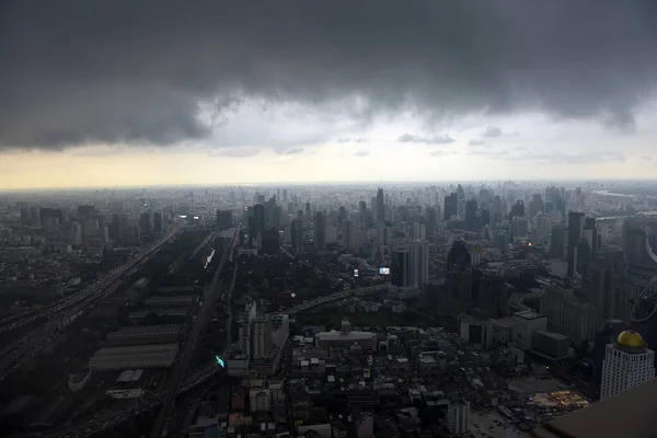 Thaiföld Bangkok 2018 View Bangkok Sky City Sky Rain — Stock Fotó