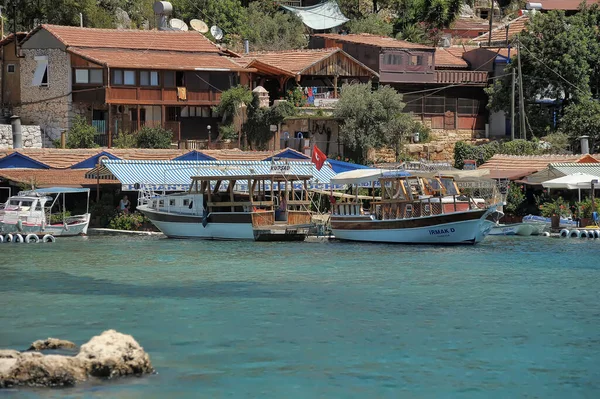 Turquia Kekova 2016 Aldeia Turca Simena Nea Kekova Ilha — Fotografia de Stock