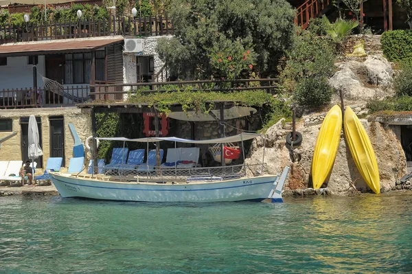 Turcja Kekova 2016 Turecka Wioska Simena Nea Kekova Wyspa — Zdjęcie stockowe