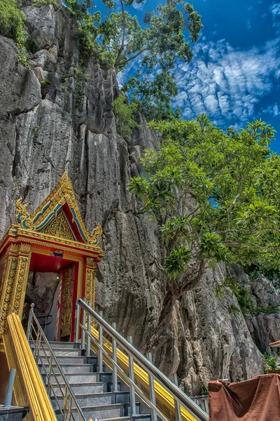 Tailandia Phetchaburi 2019 Vista Wat Tham Khao Yoi Cave Templo — Foto de Stock