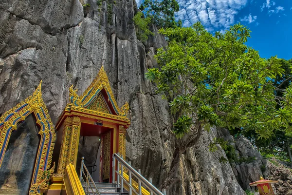 Thailand Phetchaburi 2019 View Wat Tham Khao Yoi Cave Buddhist — Stock Photo, Image