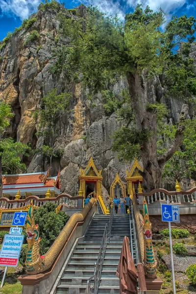 Tailandia Phetchaburi 2019 Vista Wat Tham Khao Yoi Cave Templo — Foto de Stock