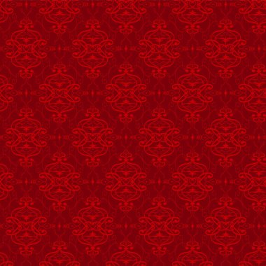 Kırmızı renkli çiçek seamless modeli