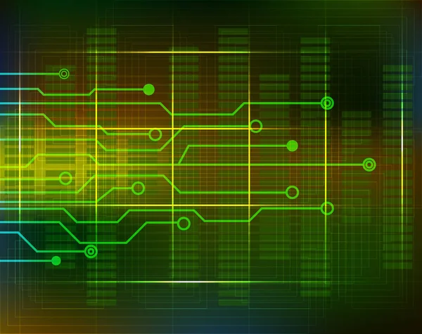 Technology background circuit with lines. Vector — Stock Vector