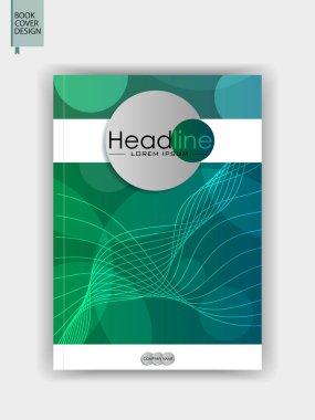 Kapak şablonu tasarımı. A4. Vektör