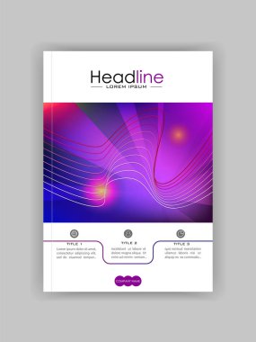 A4 formatında kitap kapak tasarımı şablonu