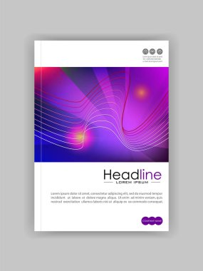 A4 formatında kitap kapak tasarımı şablonu