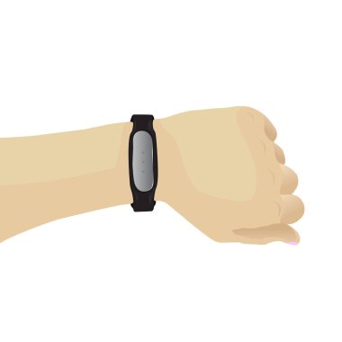 Kablosuz etkinlik ve uyku kauçuk bileklik. Vektör. Fitness o