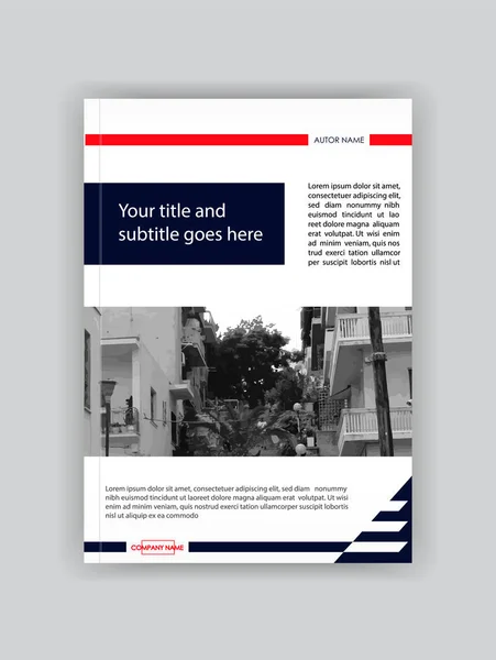 Modern mavi kırmızı kapak tasarım broşür şablonu, kitap, dergi 