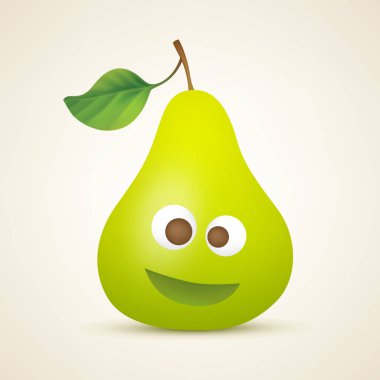 Komik gülümseyen armut