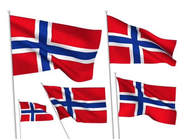 Norway vector flags — Stock Vector