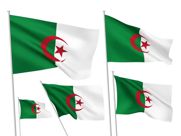 Algéria vektoros zászlók — Stock Vector