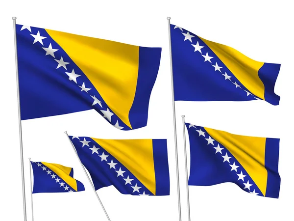 Bandiere vettoriali Bosnia-Erzegovina — Vettoriale Stock