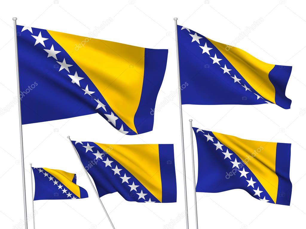 Bosnia and Herzegovina vector flags