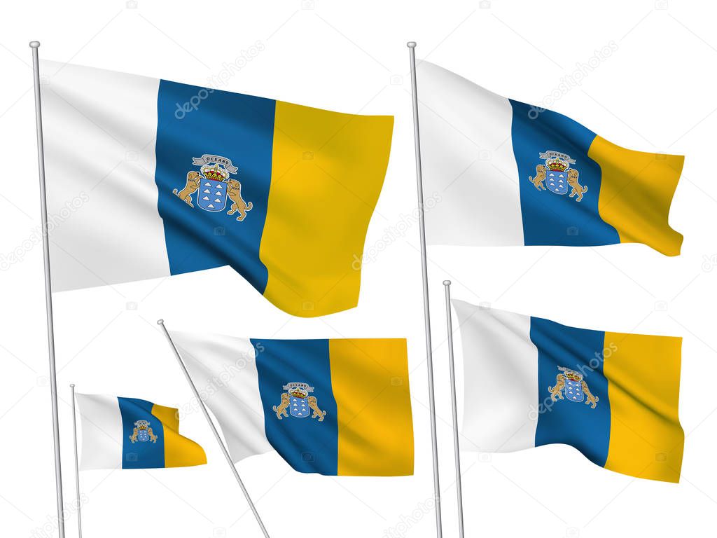 Canary Islands vector flags