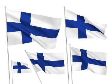 vektör bayraklarını Finlandiya