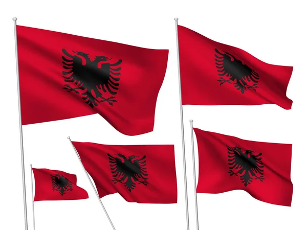 Banderas vectoriales de Albania — Vector de stock