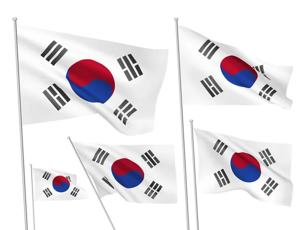 Südkoreanische Flaggen — Stockvektor