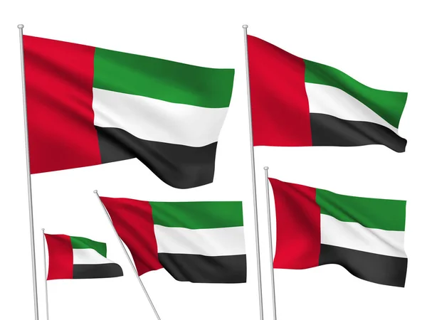Vector flags of United Arab Emirates — Stock Vector