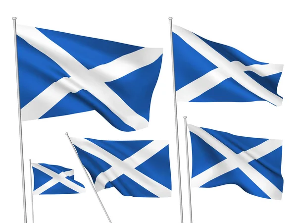 Vector flags of Scotland — Stock Vector