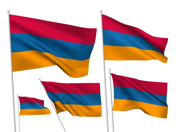 Bandeiras de vetor da Armênia — Vetor de Stock