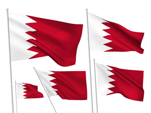 Banderas vectoriales de Bahréin — Vector de stock