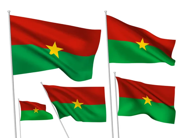 Vector flags of Burkina-Faso — Stock Vector