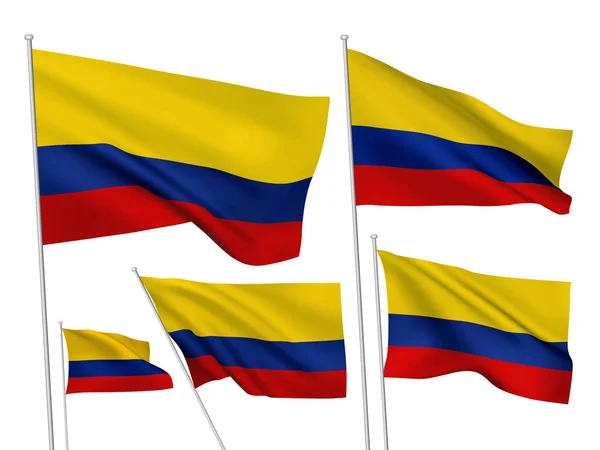 Bandeiras vetoriais da Colômbia — Vetor de Stock