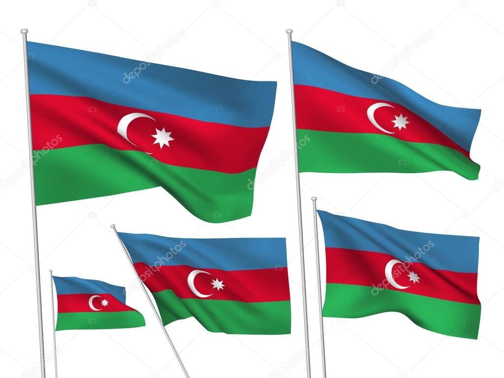 Vector flags of Azerbaijan