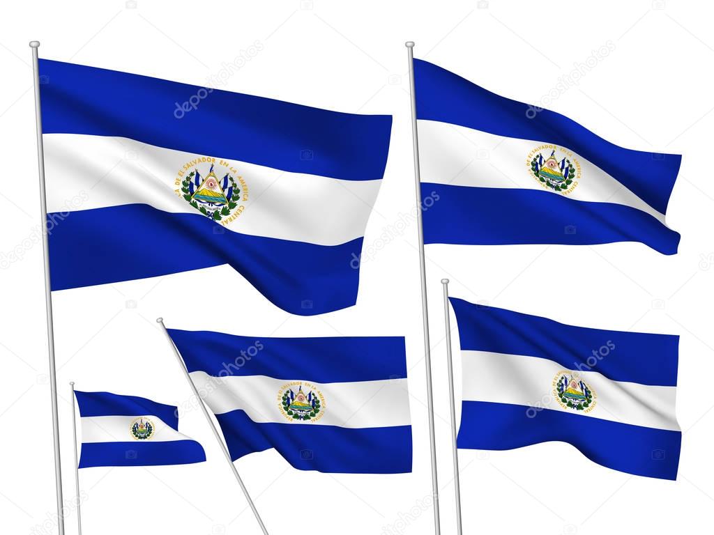 Vector flags of El Salvador