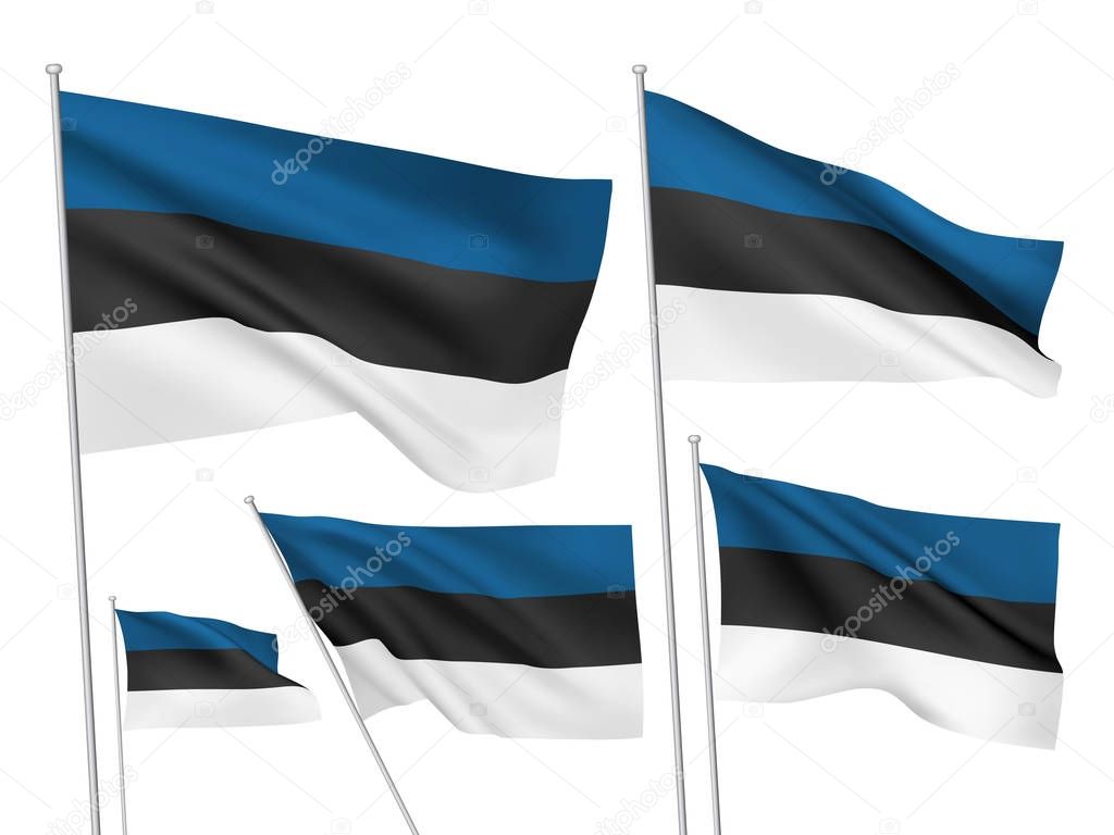 Vector flags of Estonia