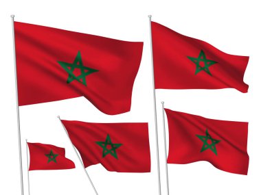 Vector flags of Morocco clipart