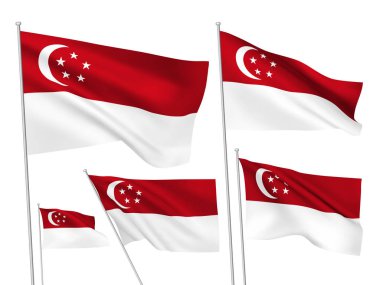 Vektör bayrakları Singapur