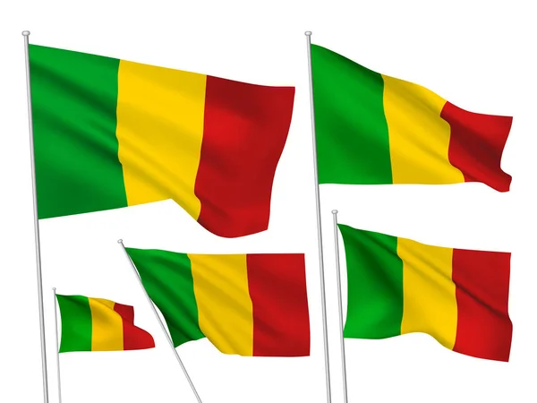 Vector flags of Mali — Stock Vector