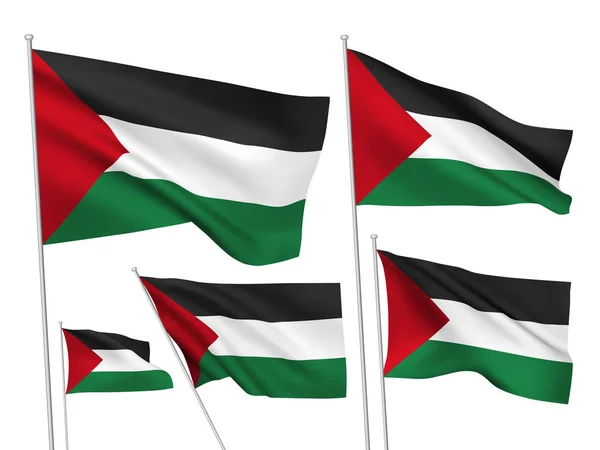 Vector flags of Palestine — Stock Vector
