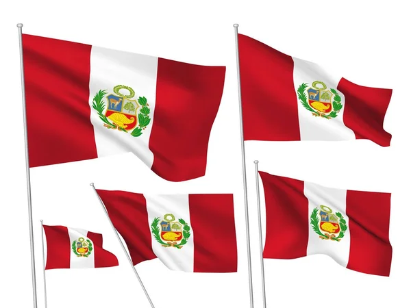 Bandeiras vetoriais do Peru —  Vetores de Stock