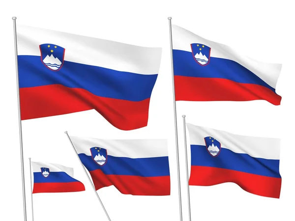 Вектор прапори Словенії — стоковий вектор