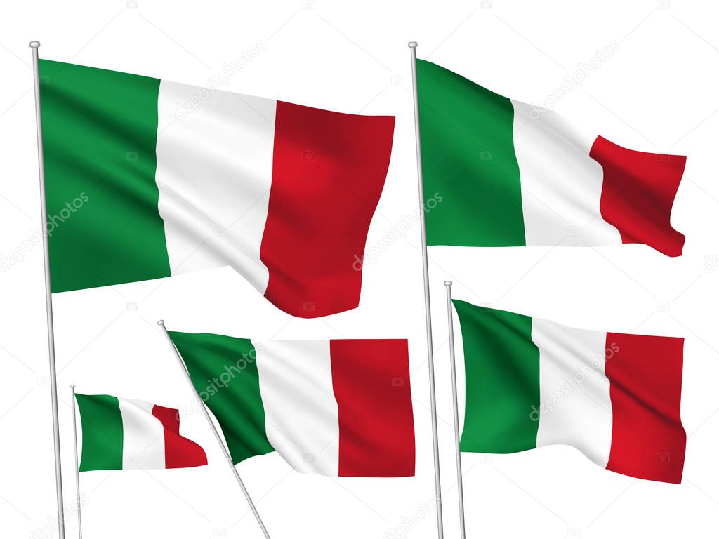 Vector flags of Italy