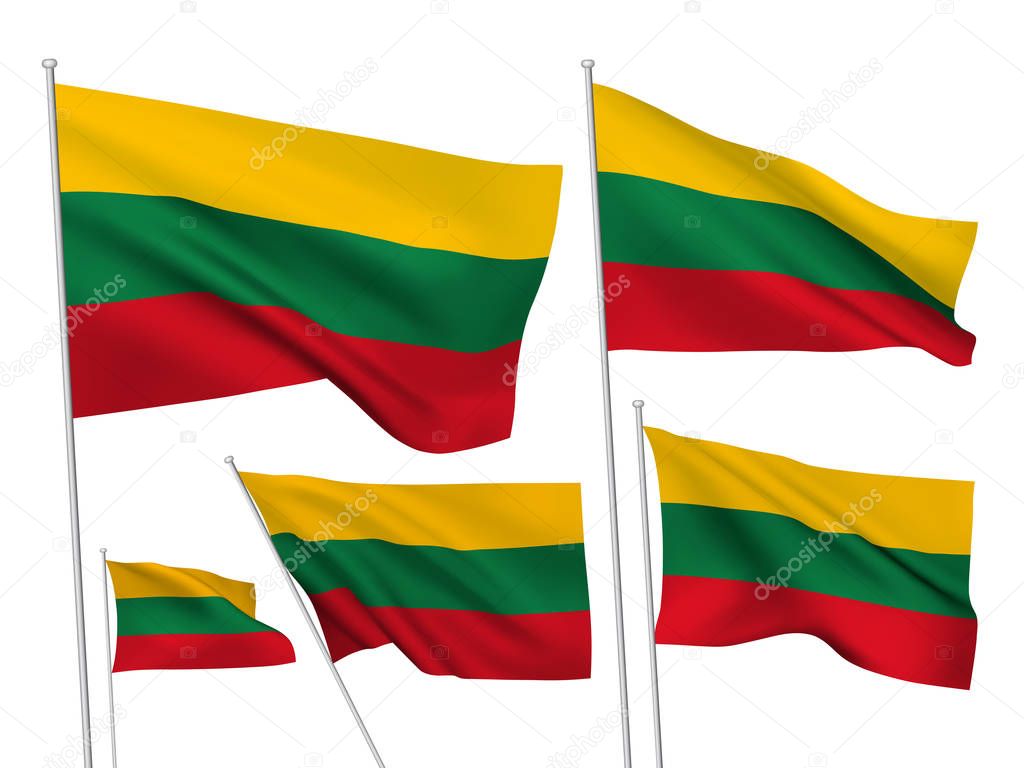Vector flags of Lithuania