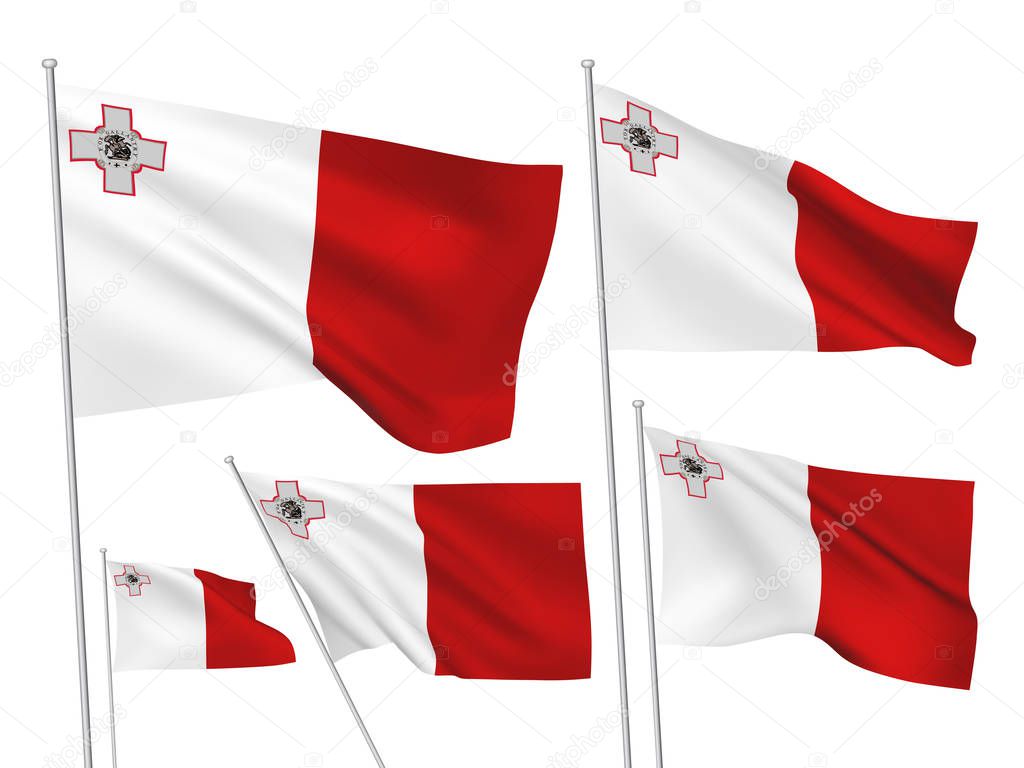 Vector flags of Malta