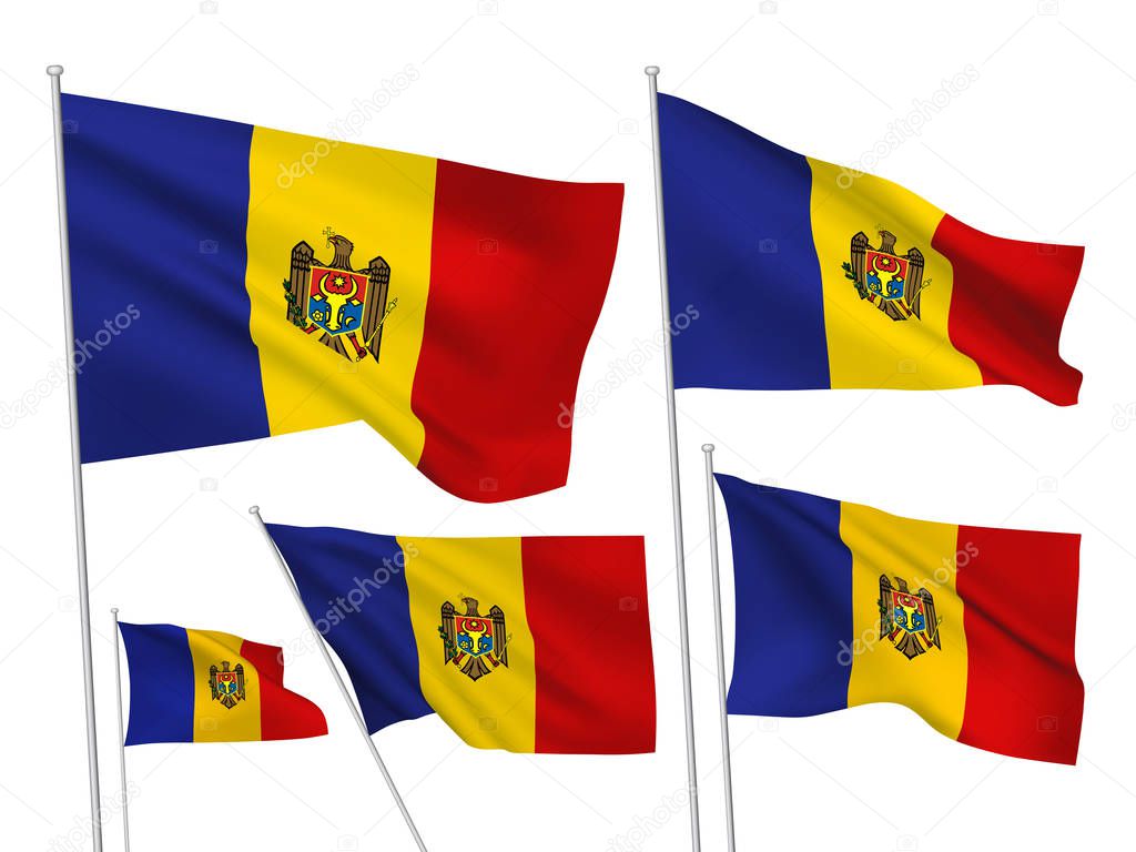 Vector flags of Moldova