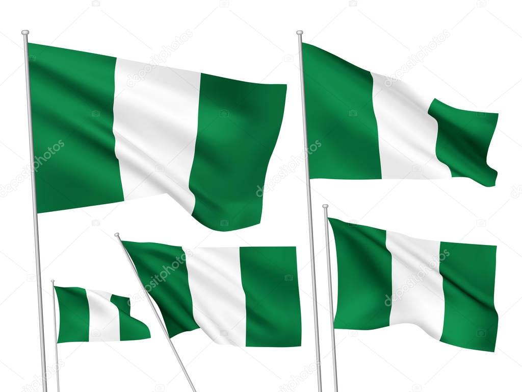 Vector flags of Nigeria