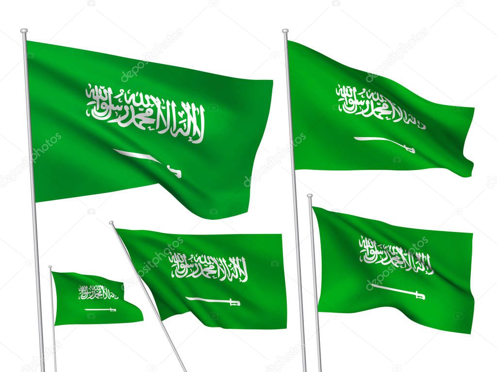 Vector flags of Saudi Arabia