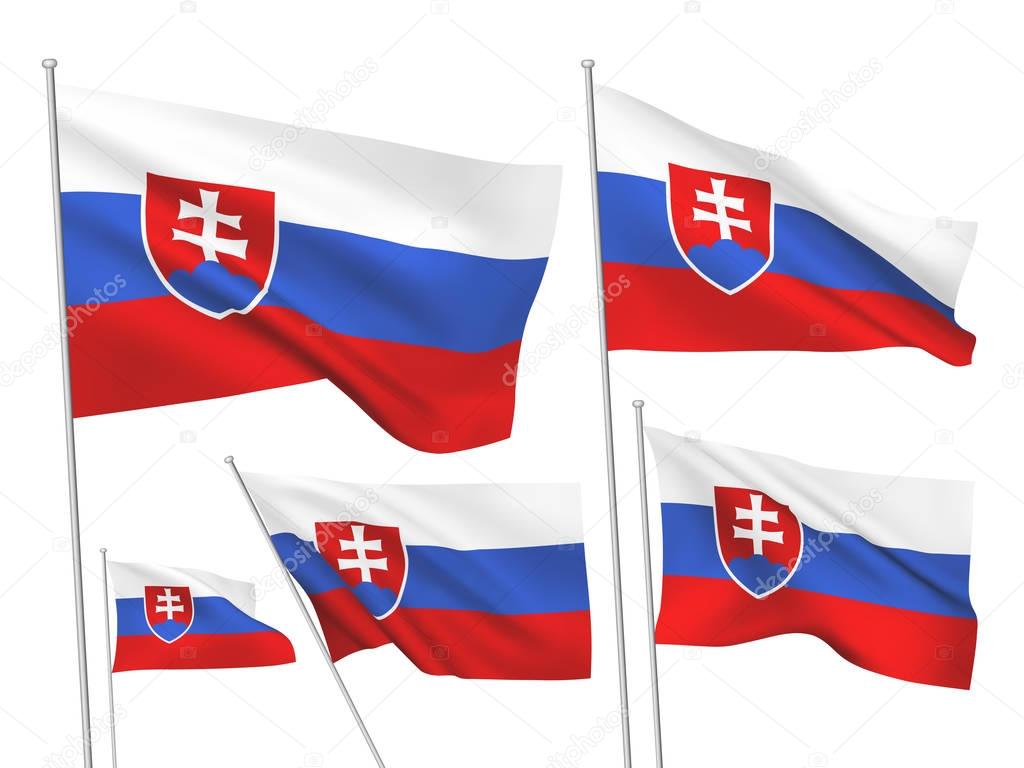 Vector flags of Slovakia