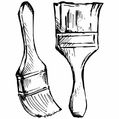 boya fırçası. vektör