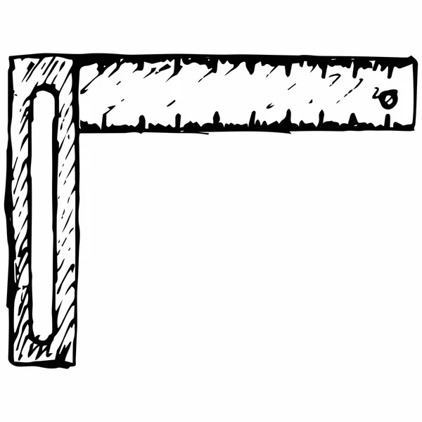 Setsquare sembolü. Vektör — Stok Vektör