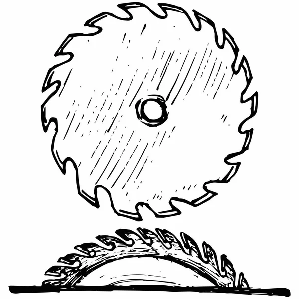 Disque scie circulaire industrielle — Image vectorielle